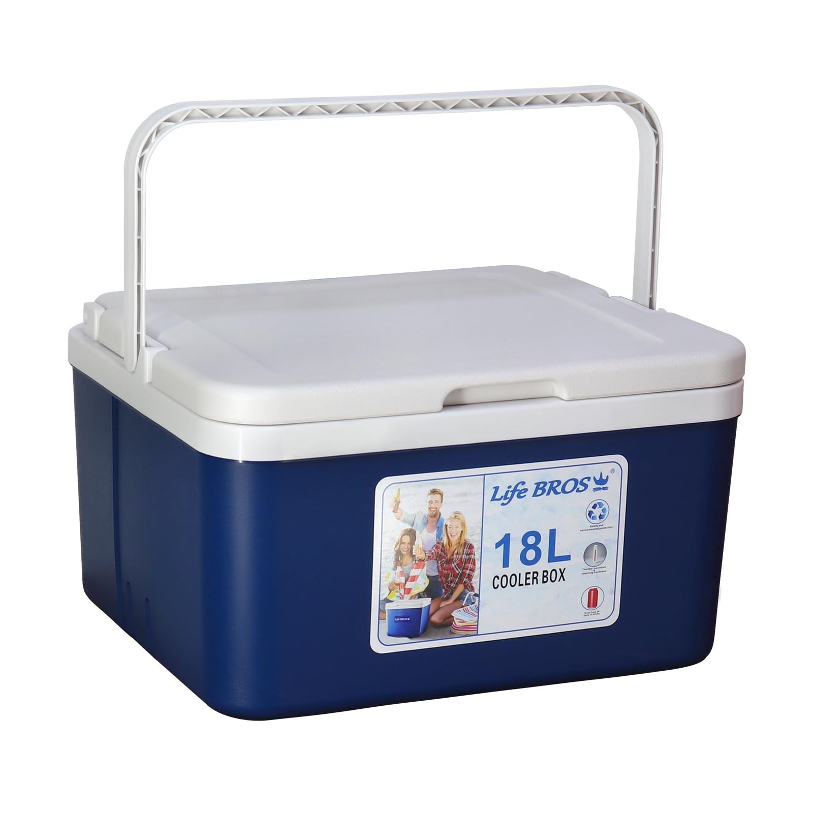 LifeBROS 11/17/19/27 Qt Insulated Portable Cooler Leak-Proof 19qt, Blue