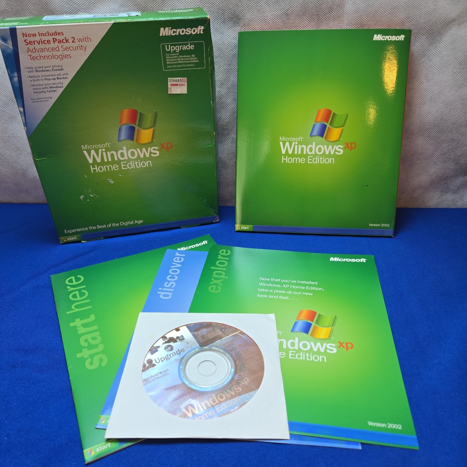 Microsoft Windows XP Home Edition Upgrade Retail Package W/ Product Key English