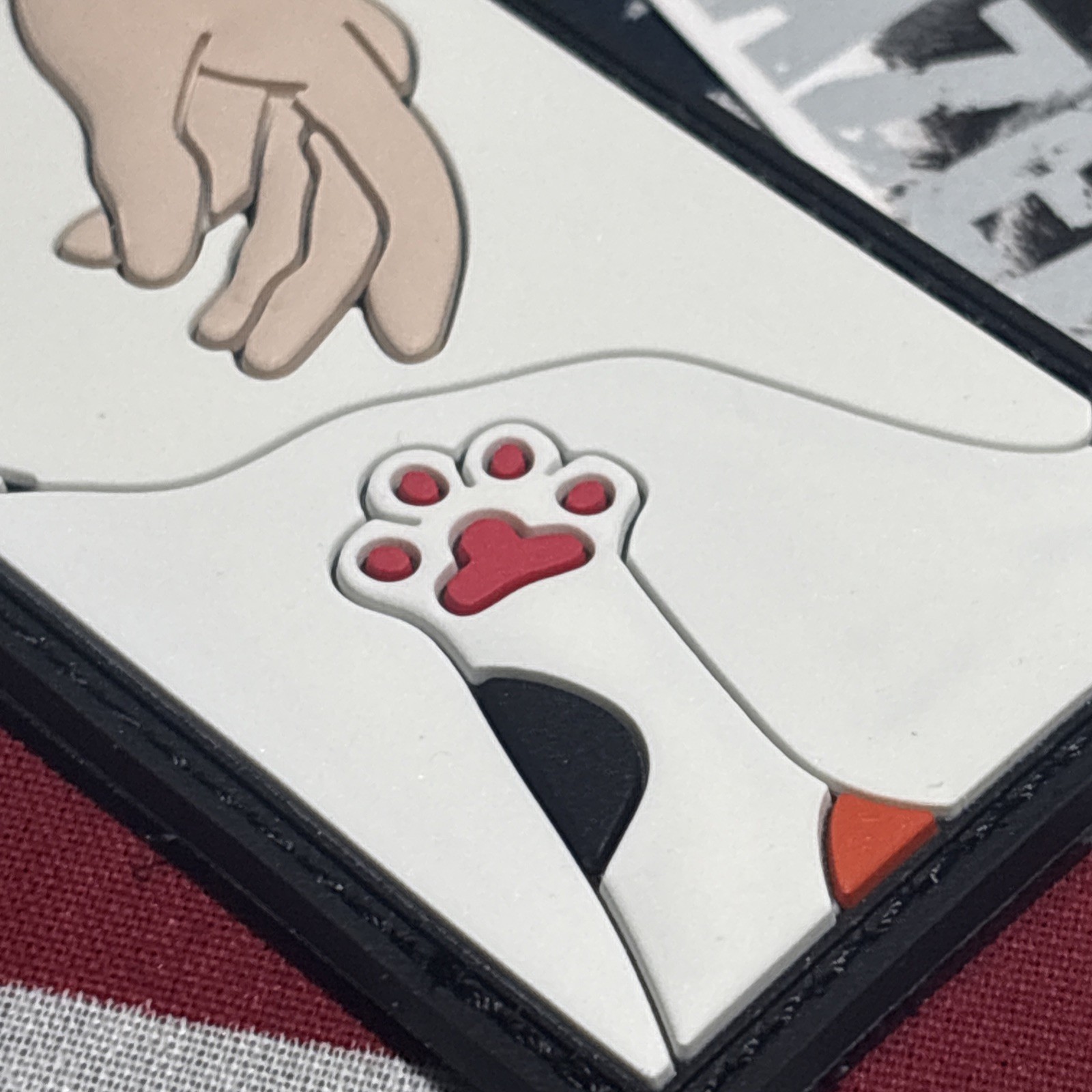 Michaelangelo Toe Beans Morale Hook And Loop Patch High Quality 3d PVC