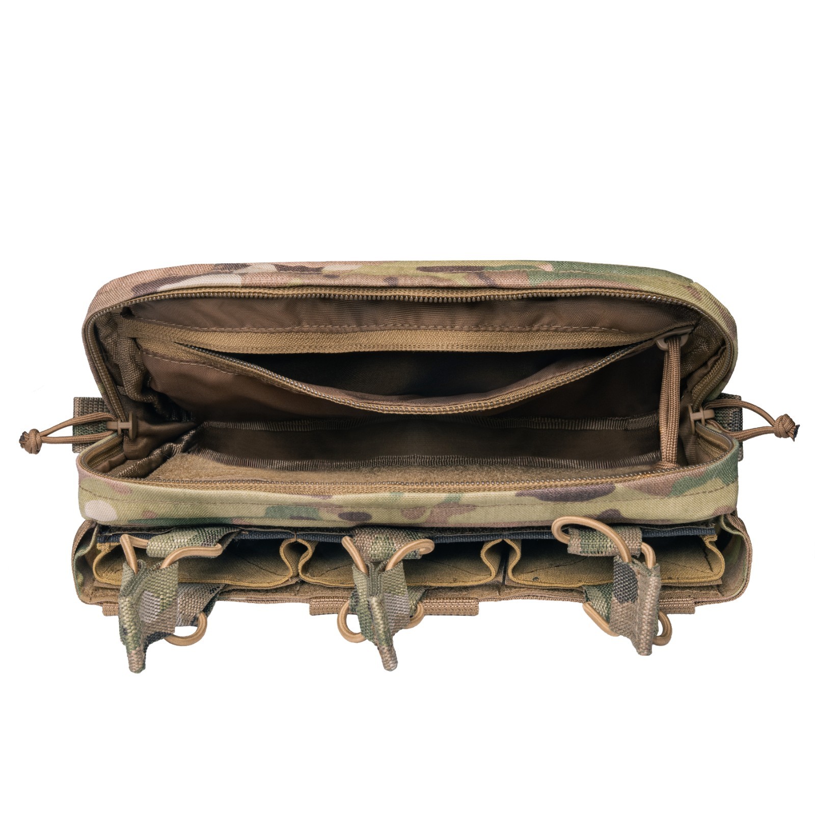 Tactical Admin Pouch for 3 AK/AR Magazines with Retention Clips Multicam
