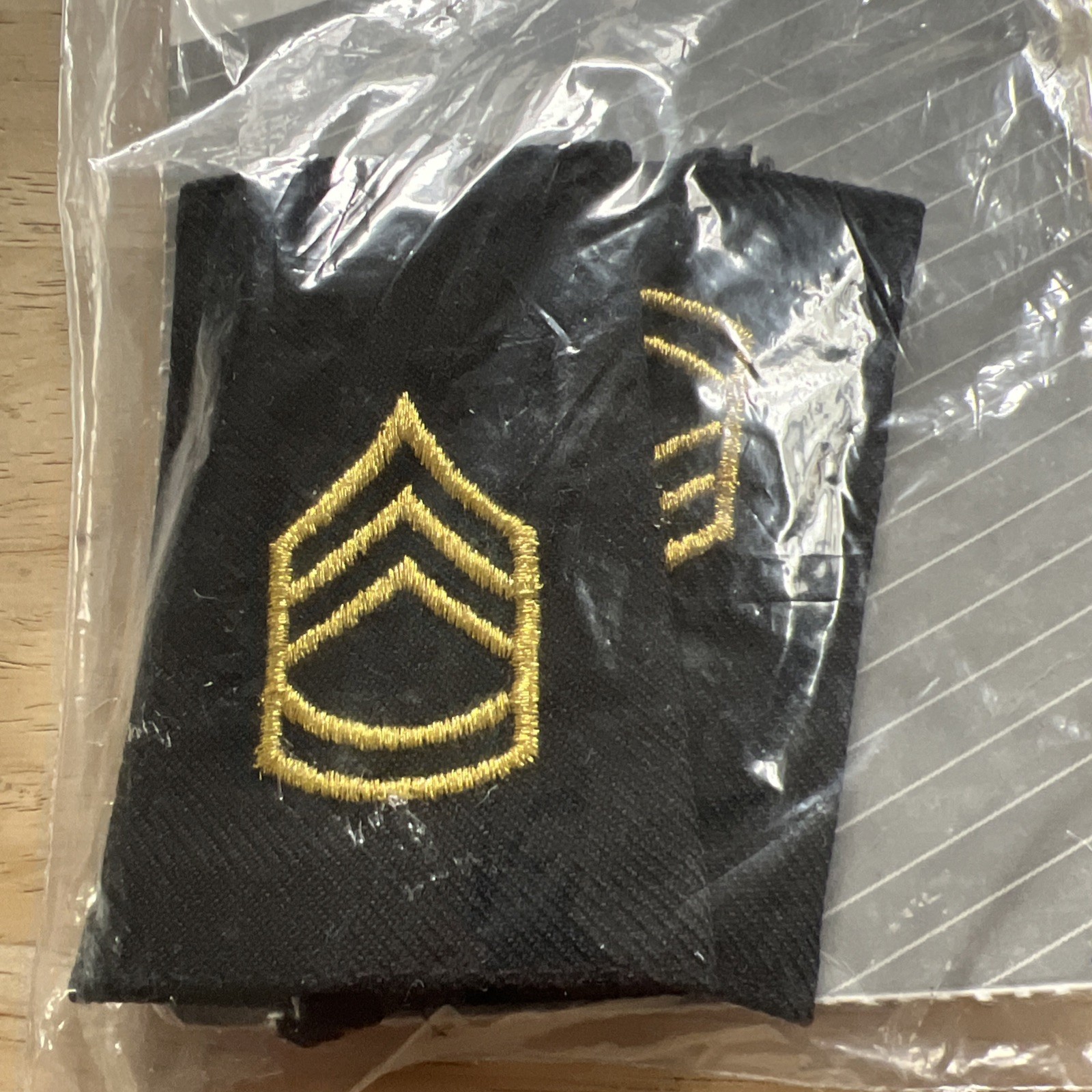 MILITARY PATCH US ARMY SHOULDER BOARDS RANK SET OF 2 SERGEANT FIRST CLASS