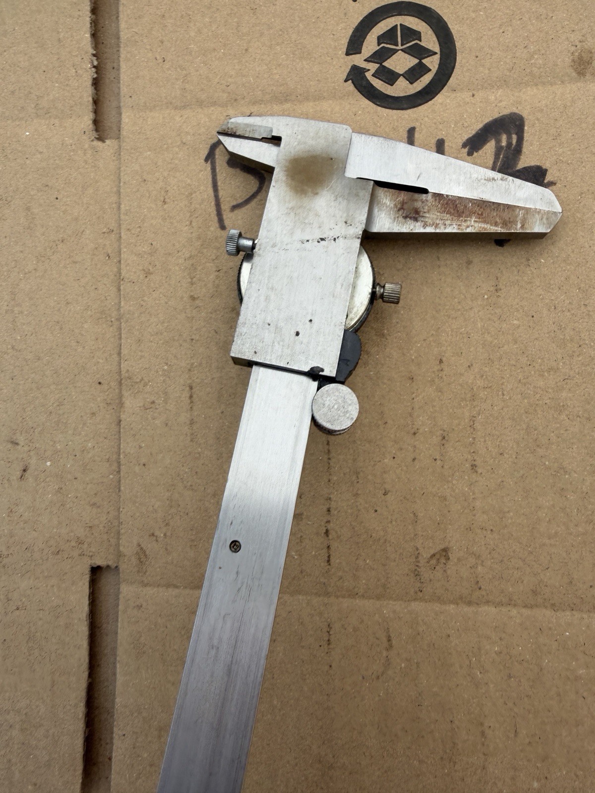 🗽SHOCK PROOF DIAL CALIPER MACHINIST/ TOOLMAKER Glass Missing