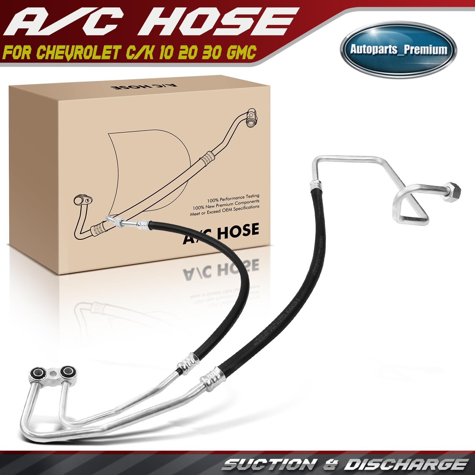 Suction & Discharge Assembly for Chevy C10 K10 GMC C2500 K1500 Suburban 85-86