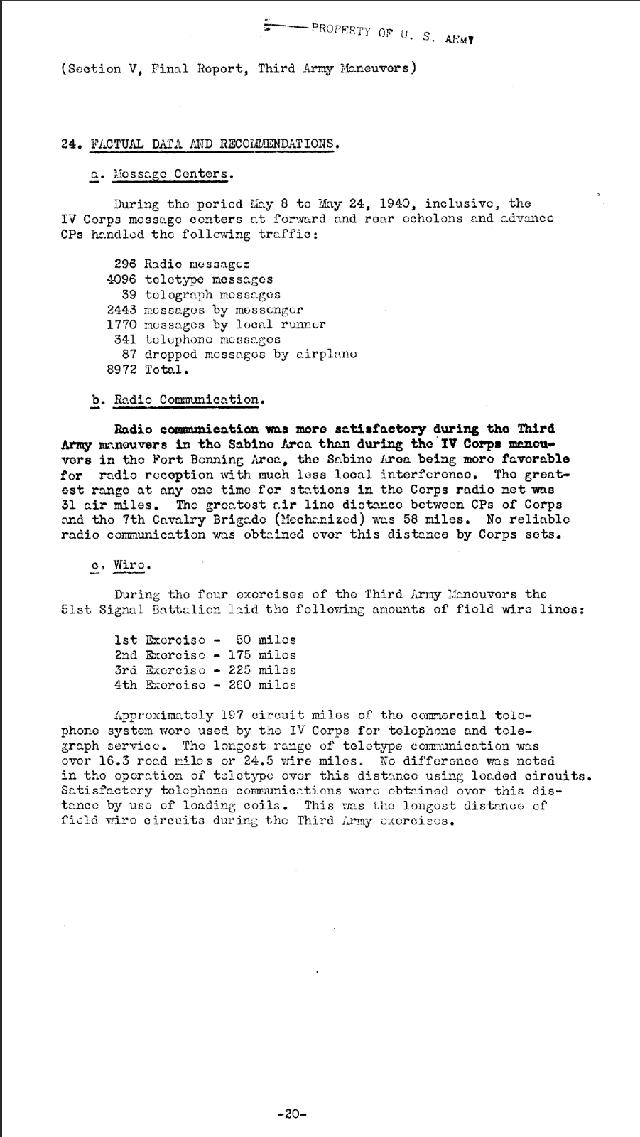 61 Page History Third Army IV Corps Sabine Area Louisiana Study 1940 on Data CD