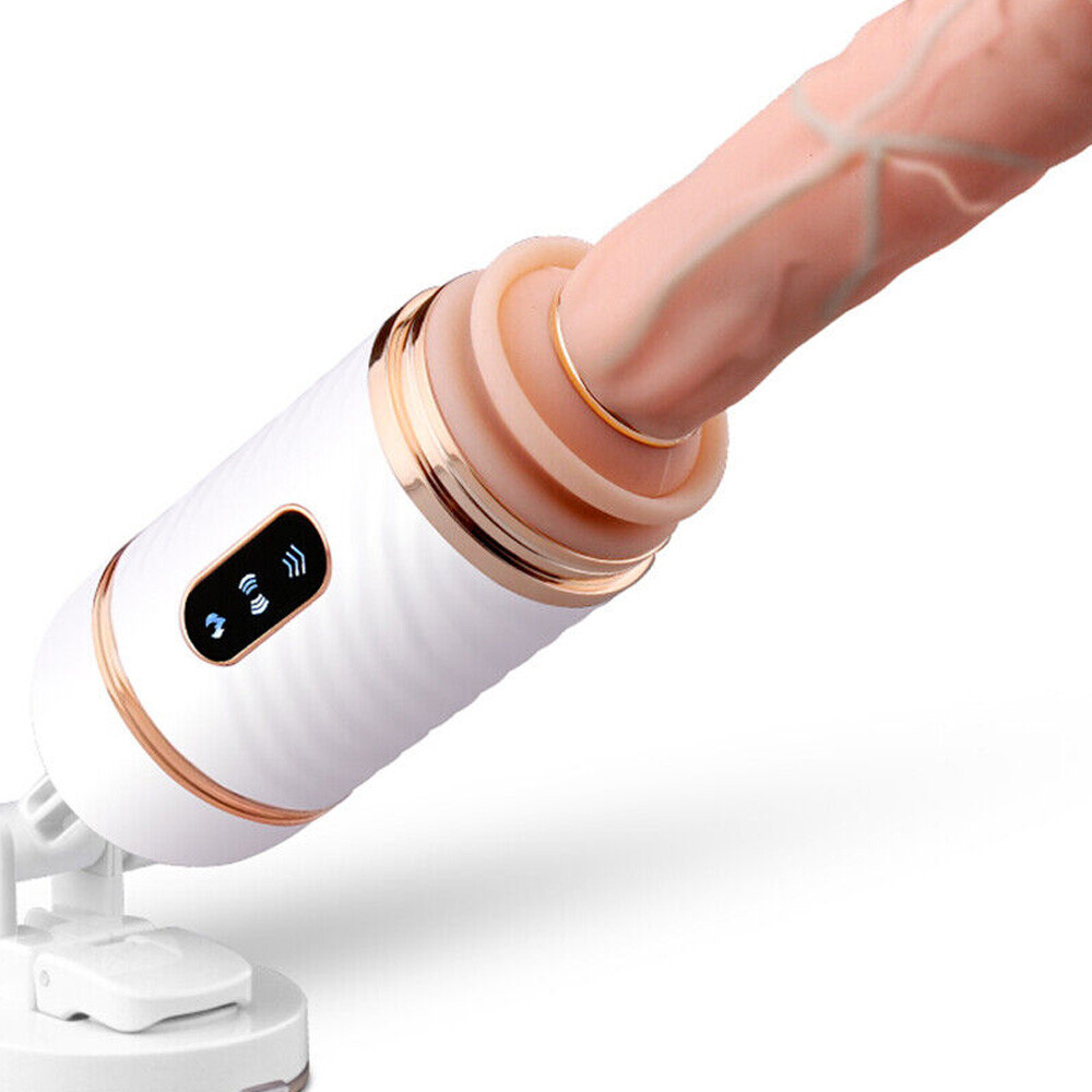 Cyclone Fire Thrusting Sex Machine w/ Heating, 7 Mode (Detachable Suction Cup)
