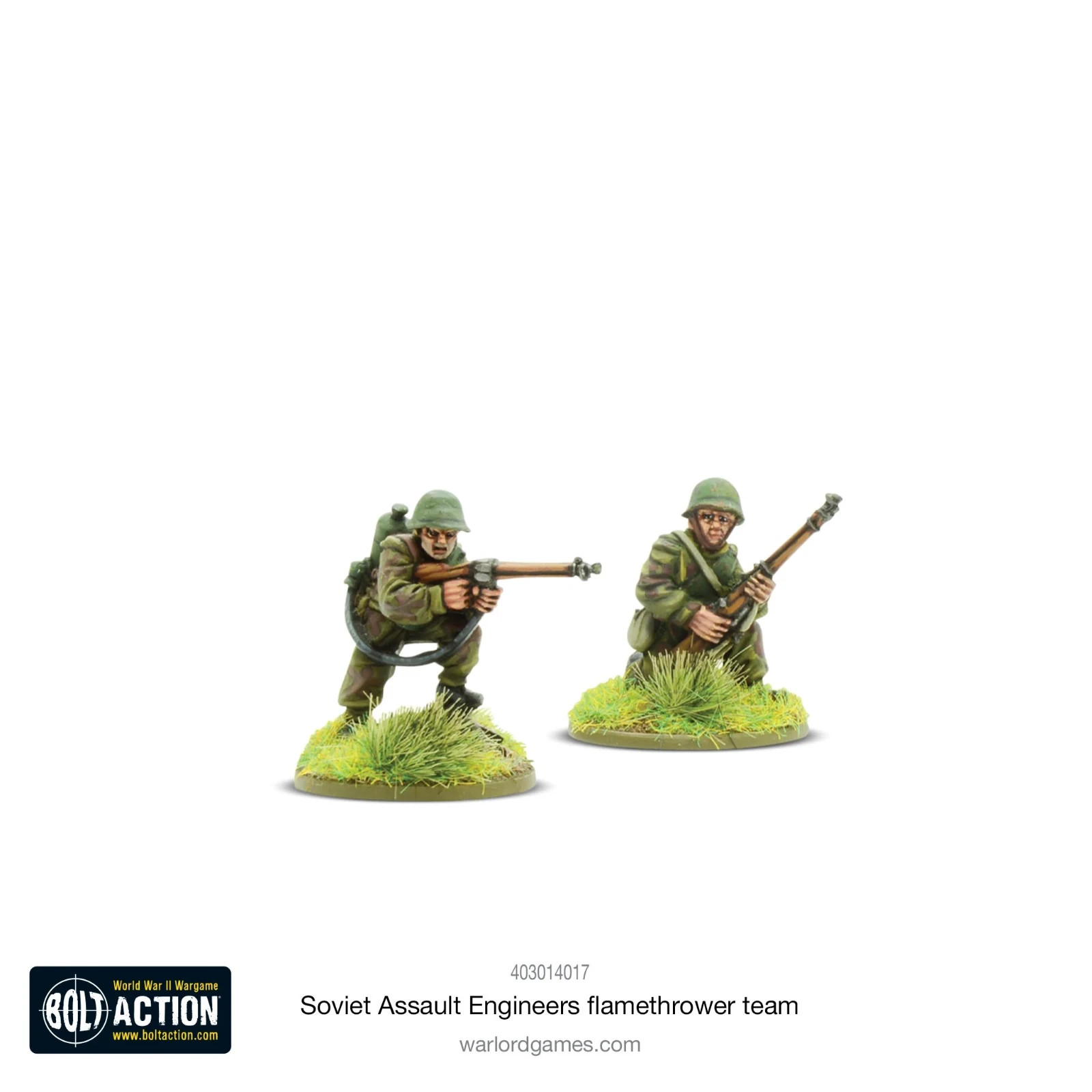 Soviet Assault Engineers flamethrower team Bolt Action WWII Warlord Games New!