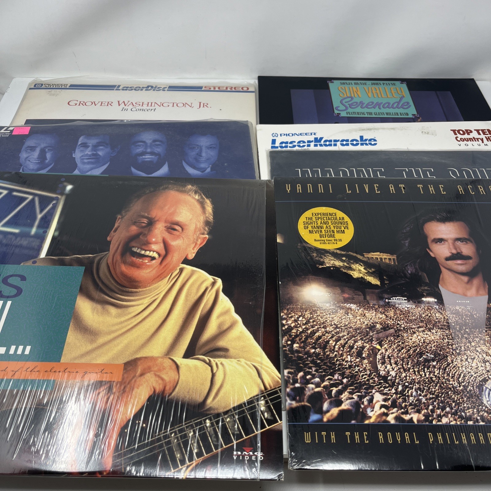 Lot of 7 Video LaserDiscs - , Yanni Les Paul Grover Washington Jr Concert
