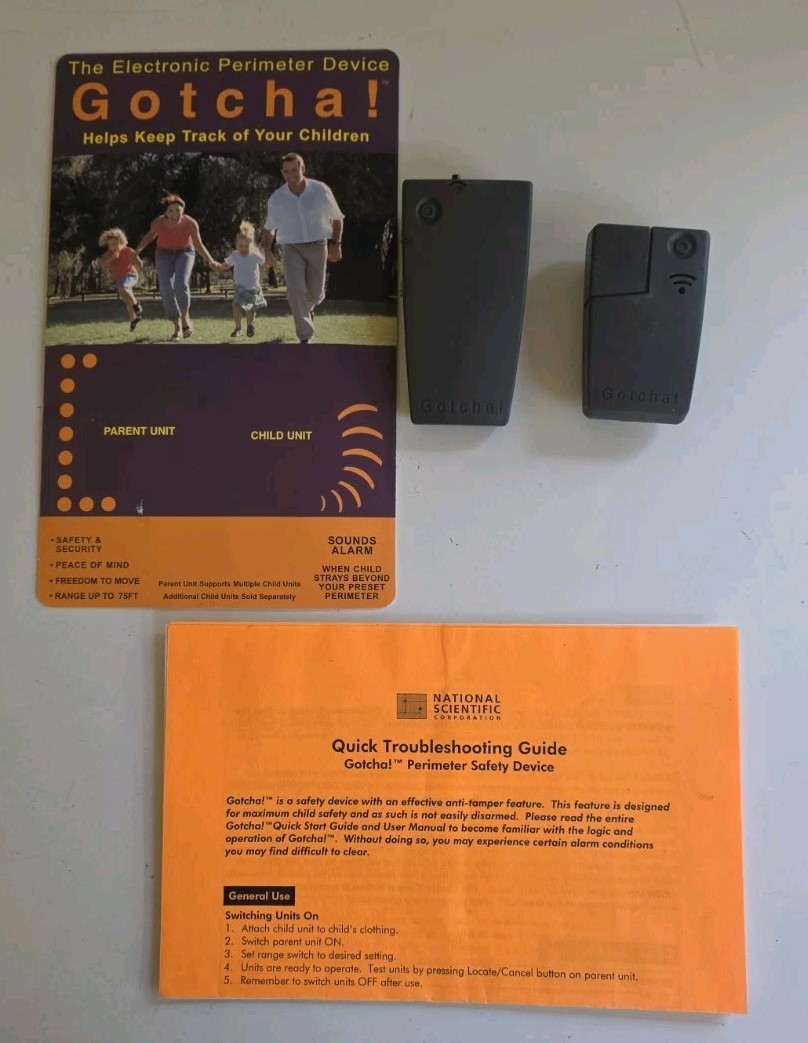 Gotcha! - Electronic Perimeter Device Tracking Detection System For Parents