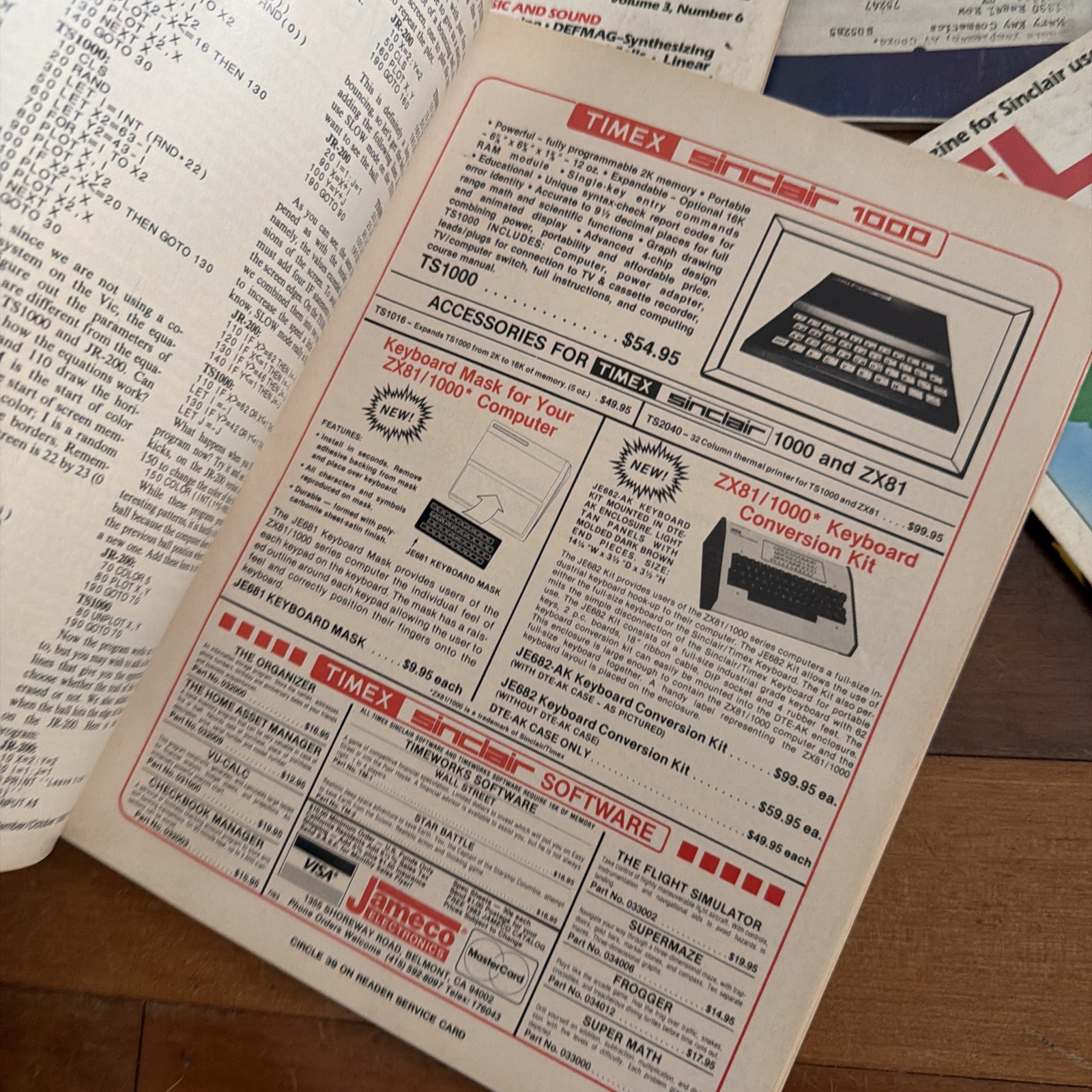 Sync Timex Sinclair Computer Magazine 1983 1984 PC Machine Language Chaining Bit