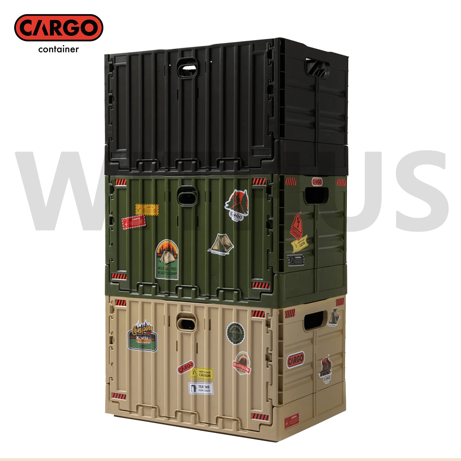 CARGO CONTAINER Signature Folding Box Camping Table - 3colors