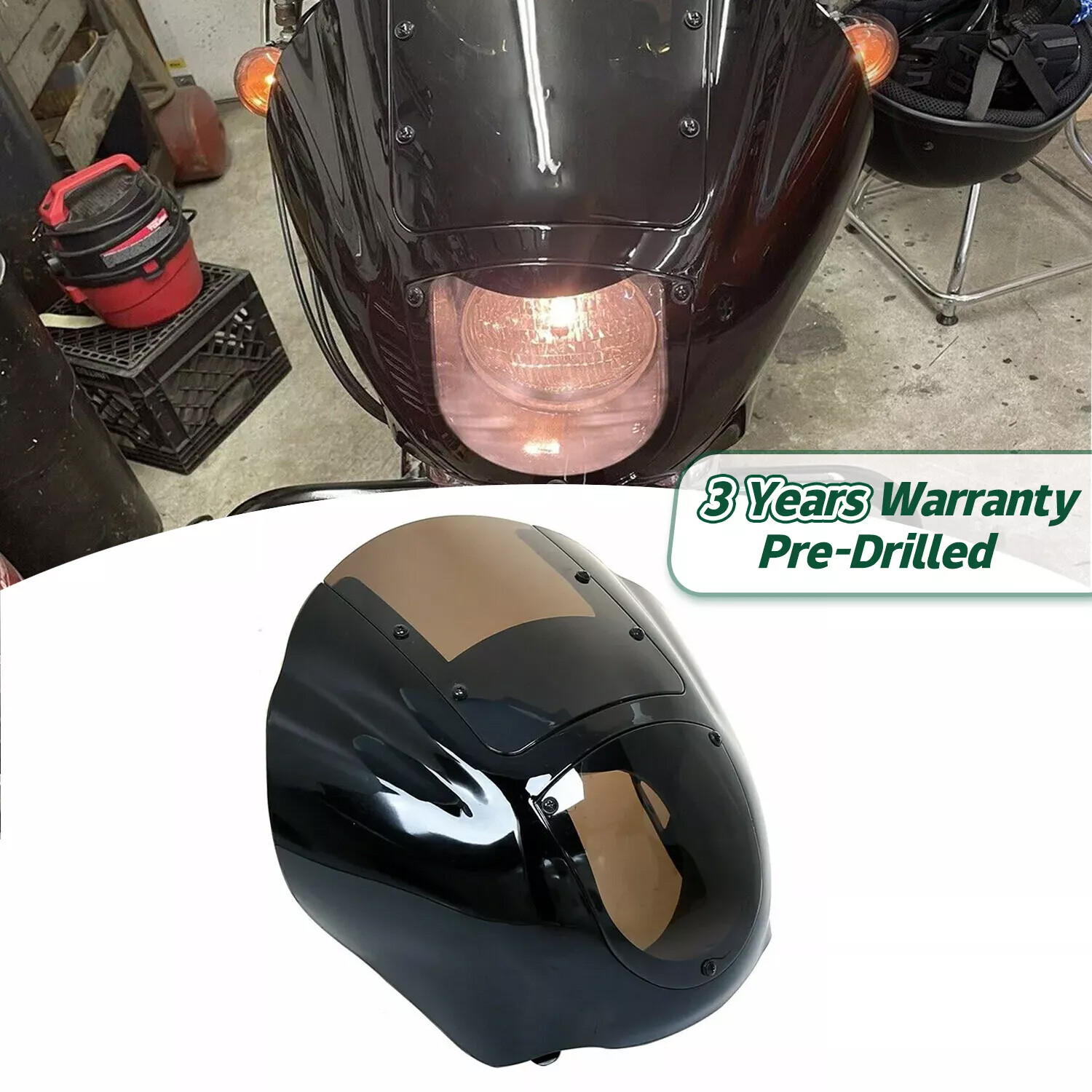 Smoke Quarter Headlight Fairing Windshield For Harley Sportster 88-Up Dyna 95-05