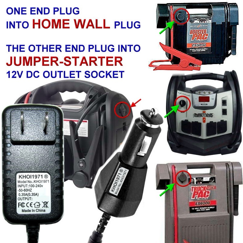FAST DC WALL Charger adapter FOR SJ3 Schumacher 400A PEAK jump starter