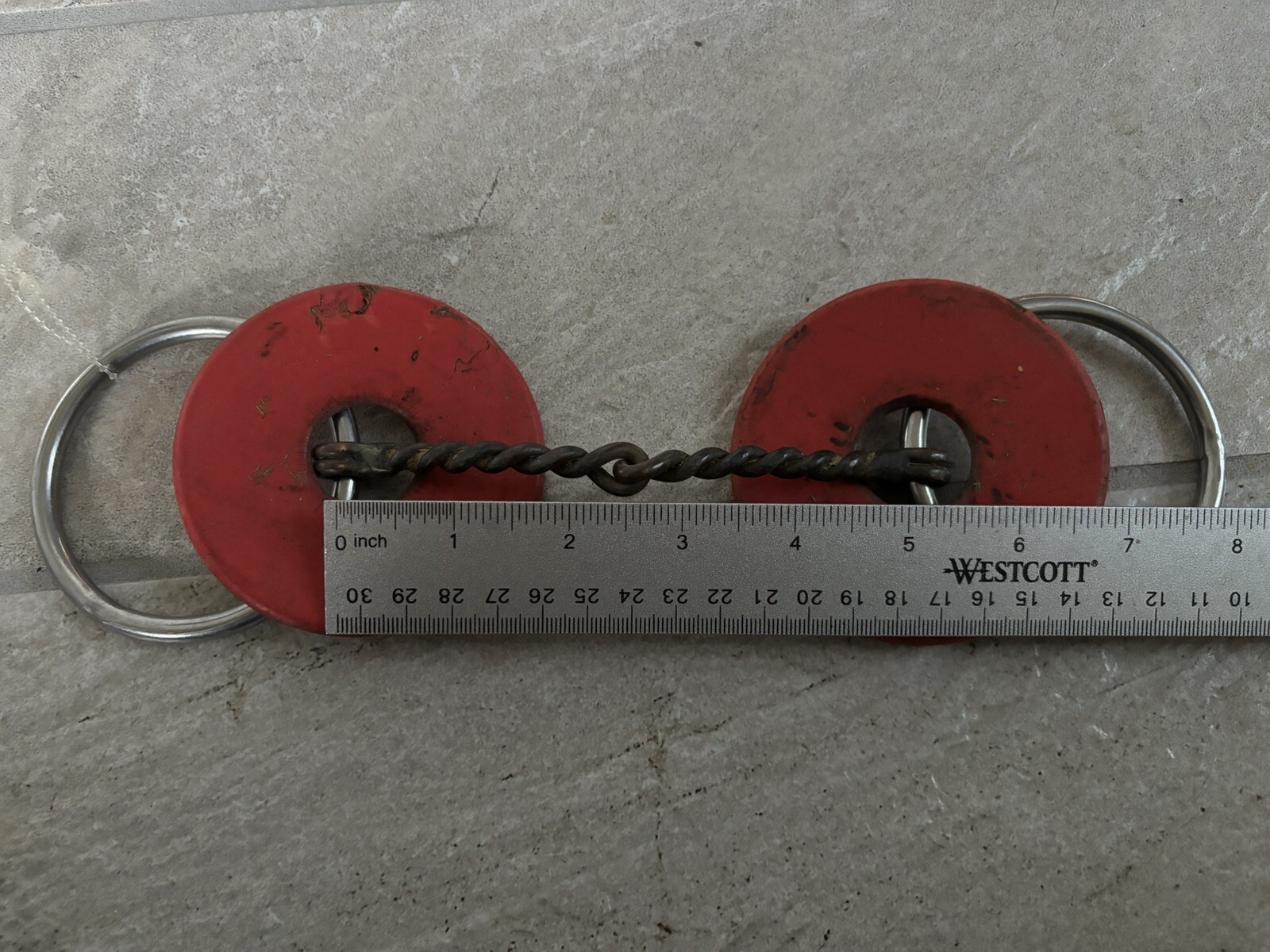 #117 5” Reinsman Loose O Ring Fast Twist Snaffle Bit W/ Bit Cheek Guards