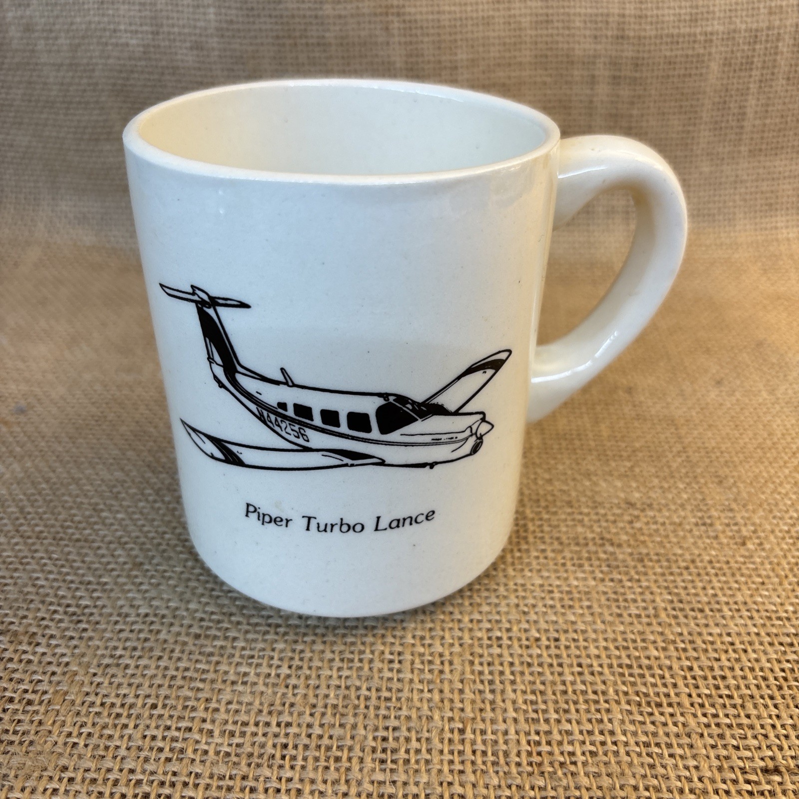 Piper Turbo Lance Coffee Cup Vintage Ceramic Mug Aviation Made in USA