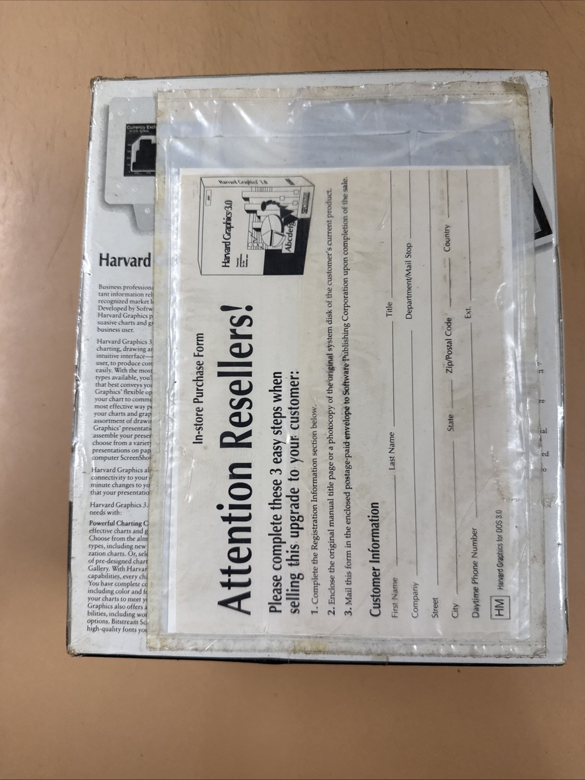 Harvard Graphics 3.0 for DOS, SPC Software Publishing, 3.5" diskettes, SEALED!