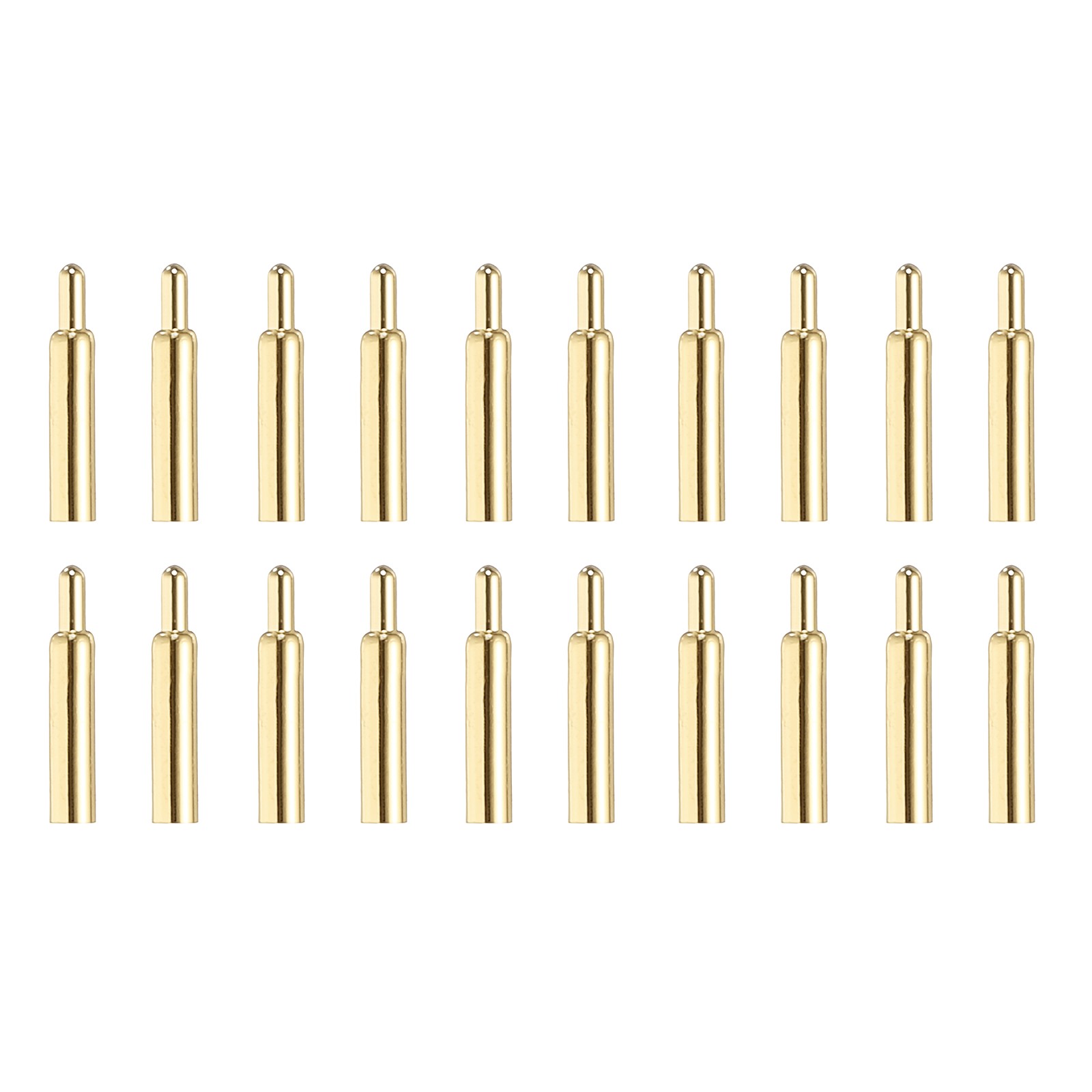 40 Pcs 8.5mm Spring Test Probe Pin, Gold Plated Spring Loaded Thimble Pins