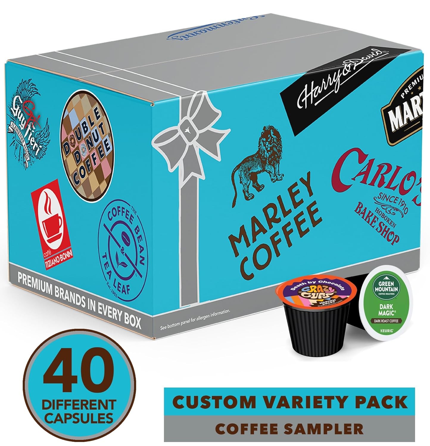 Coffee Pods Variety Pack Sampler from Top Brands, 40 Count (Pack of 1)