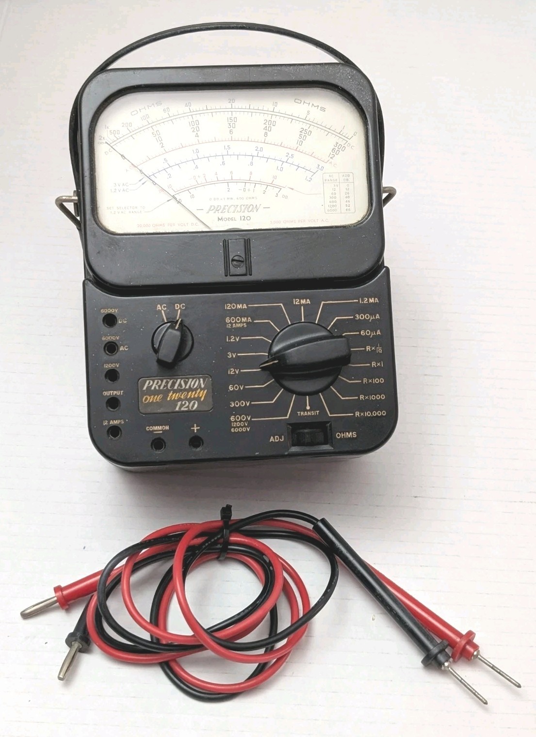 Vintage Precision Model 120 Analog Multimeter