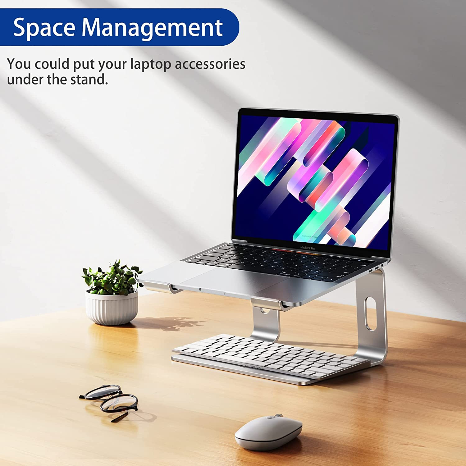 LS03 Aluminum Laptop Stand, Ergonomic Detachable Computer Stand, Notebook Riser