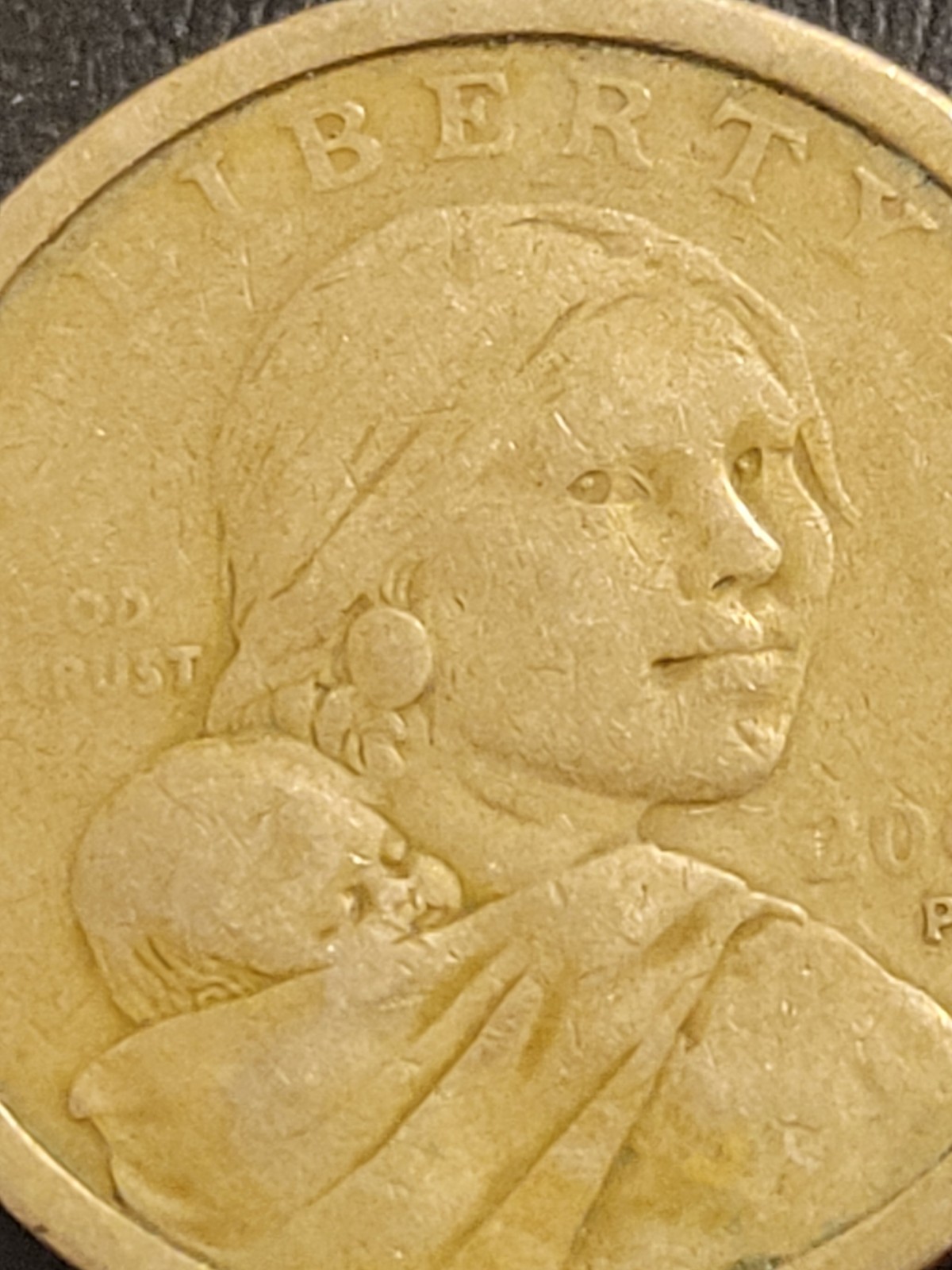 This Sacagawa 2007 Dollar Coin Error.