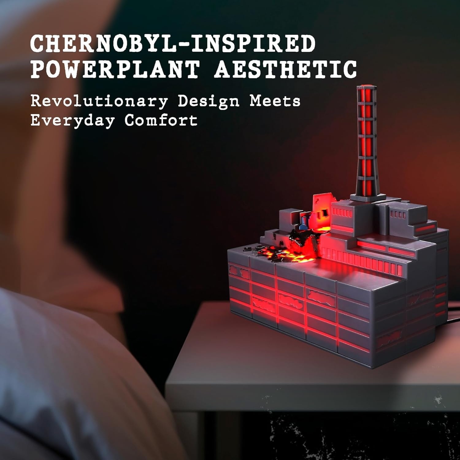 Chernobyl Smart Diffuser & Humidifier 250ML Ultrasonic Mist Machine w 7LED Light