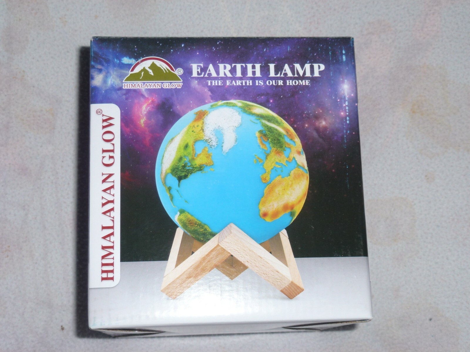 Himalayan Glow 3D EARTH LAMP 6" Diameter tap control 3 light Settings LED  NIB