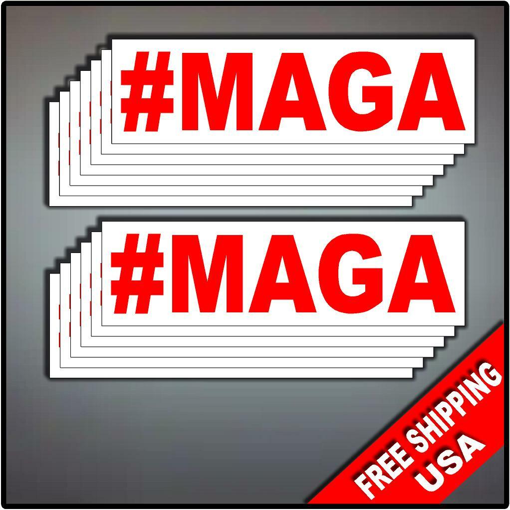 Set of 12 Trump 2024 #MAGA Vinyl Sticker Decals 3.5" x 1" Lot Keep America Great