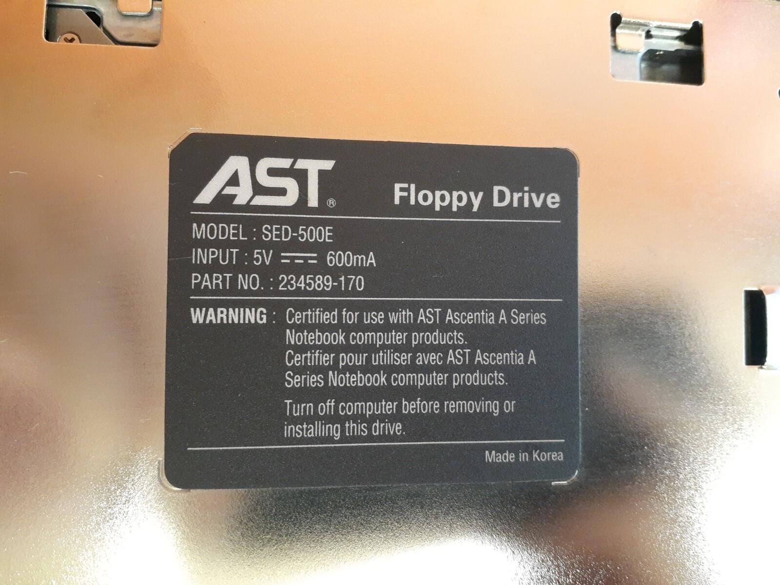 AST SED-500E Floppy Drive 234589-170 - Black Bezel