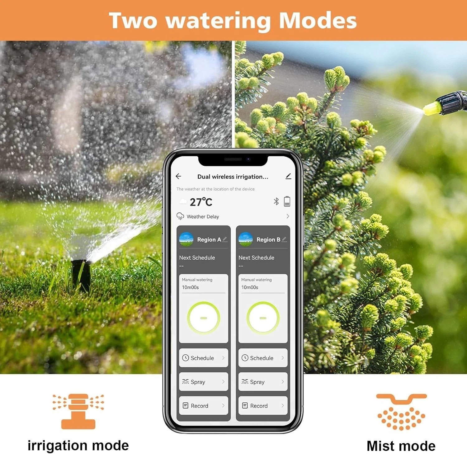 Smart Irrigation Controller, 2 Independent Watering Systems