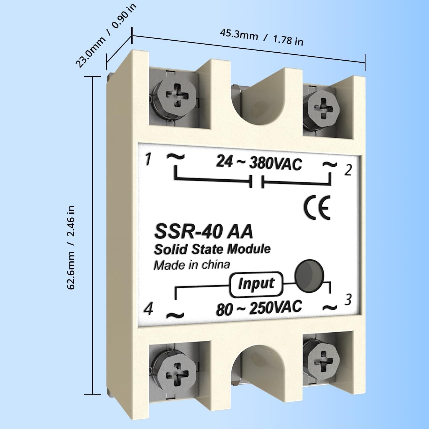 SSR-25DD Solid State Relay DC to DC Single Phase Input 3-32V DC to Output 12-...