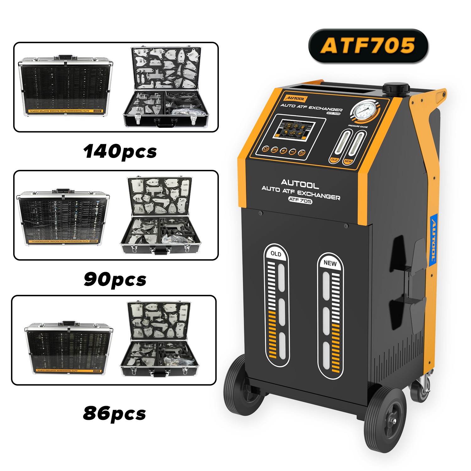 110V Auto Transmission Fluid Oil Exchanger Flush Cleaning Machine with Adapter