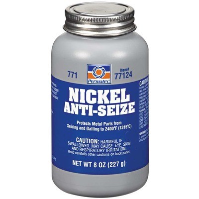 Permatex 77124, One Anti-Seize 8 oz Brush Top Bottle Nickel Lubricant Silver