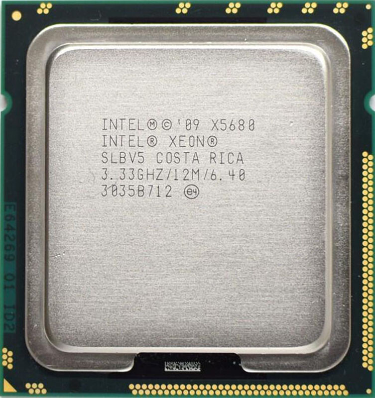 Intel Xeon X5680 3.33GHz 6 Core 12M 6.4 GT/s QPI LGA1366 SLBV5 CPU Processor