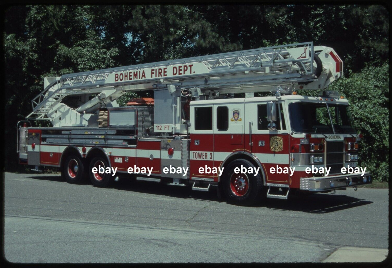 Bohemia NY 1992 Pierce Lance Bronto Skylift 112' Fire Apparatus Slide