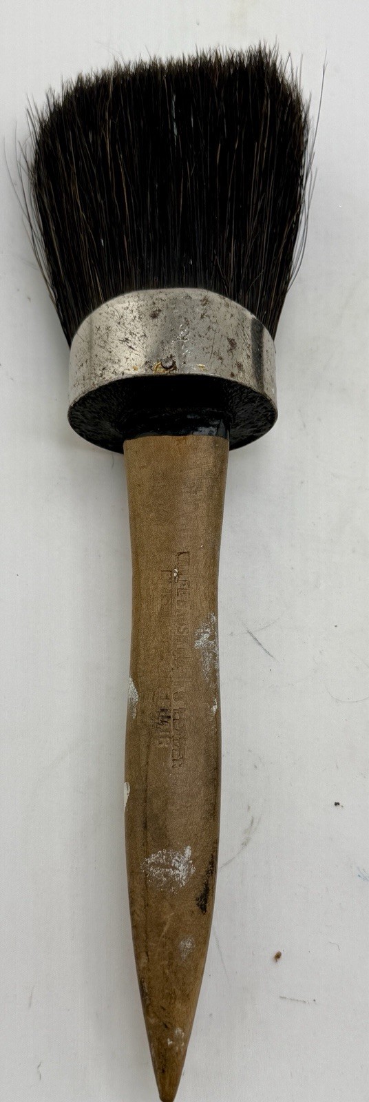 Antique Wolfe Brush Co. 11" Badger Bristle & Horse Hair Stencil Tar Paintbrush