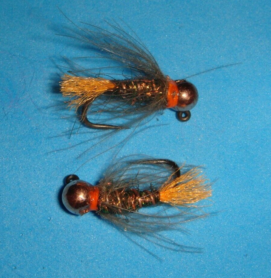 FLY FISHING FLIES - BLOW TORCH Euro Nymph (Tungsten) size #14** (6 pcs)