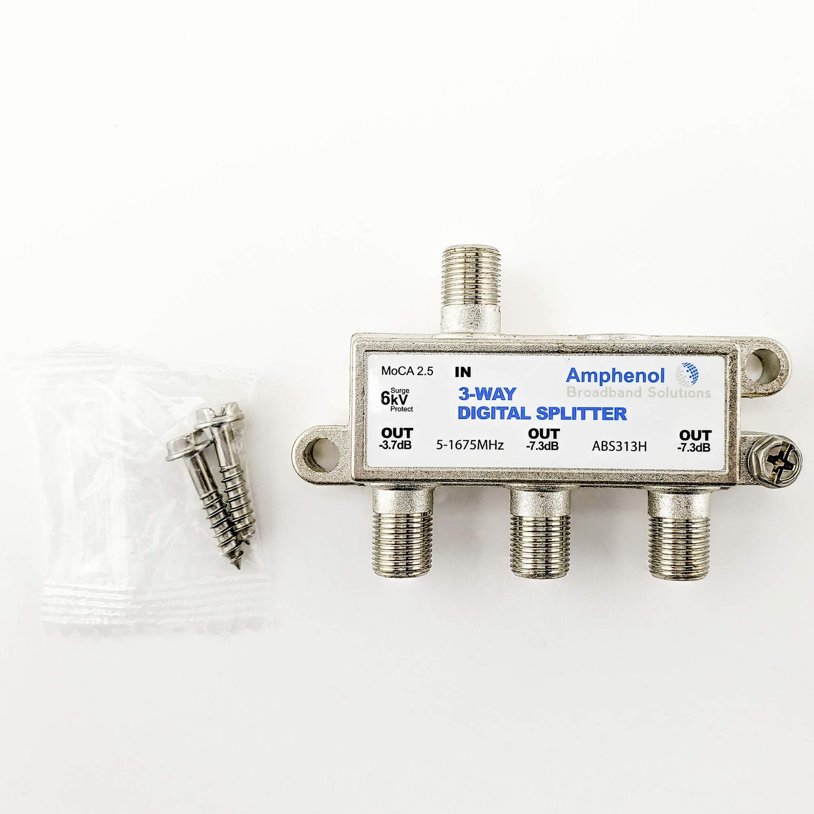 3-Way Digital Coaxial Splitter MoCA 2.5 ABS313H