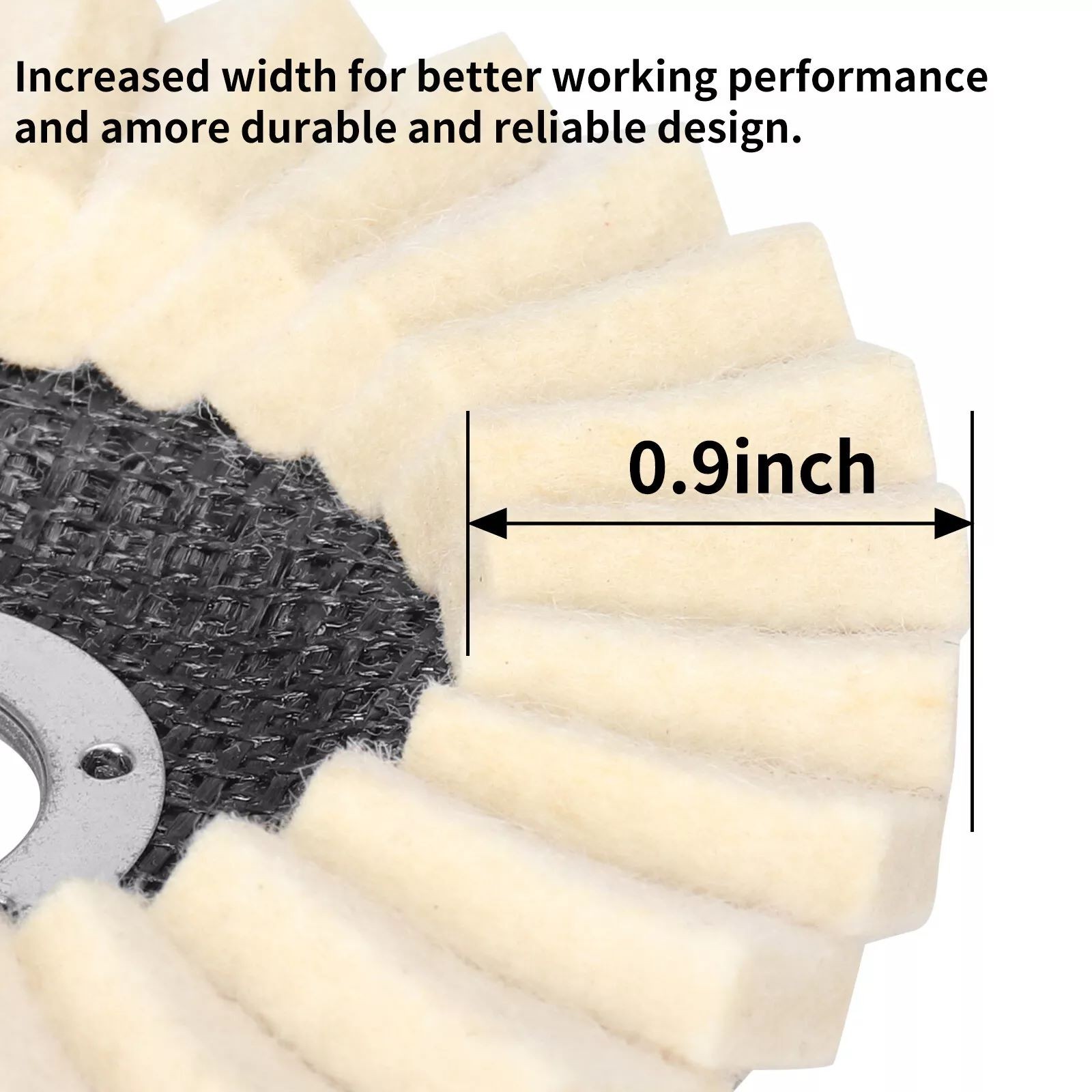 2Pcs Wool Polishing Wheel Buffing Pads Flap Disc For Metal Wood Angle Grinder