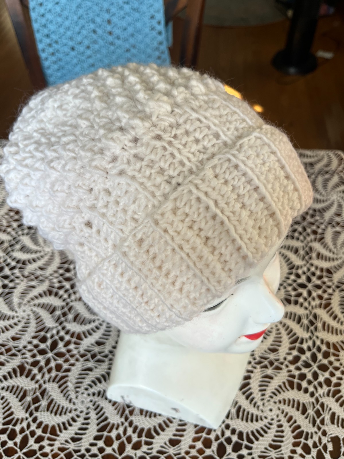 Handmade Hat & Scarf Set – Hand Crocheted, Wool-Ease (One Size)