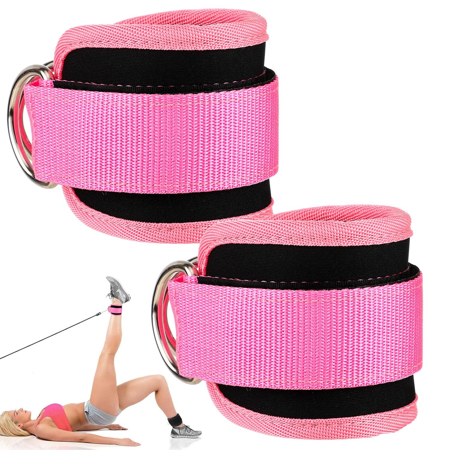 Ankle Straps for Cable Machines Cable Kick Back Ankle Straps Kickback Ankle S...