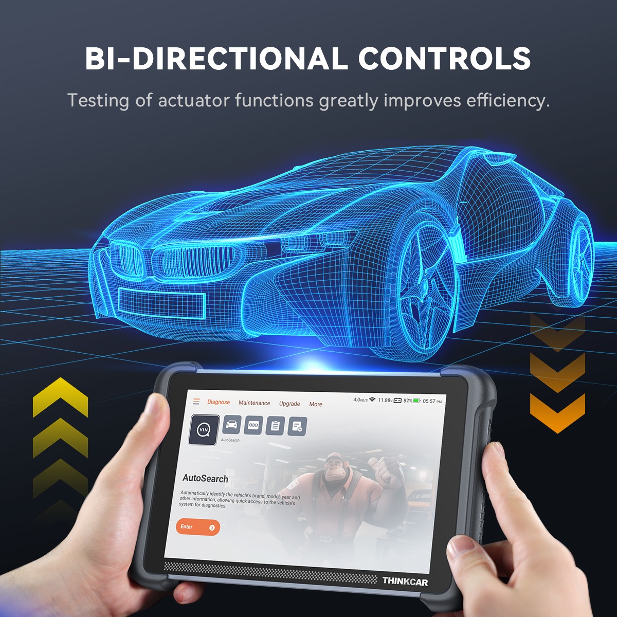 689BT ThinkCar Car Auto Diagnostic Tool OBD2 Scanner Bidirectional E~CU Coding