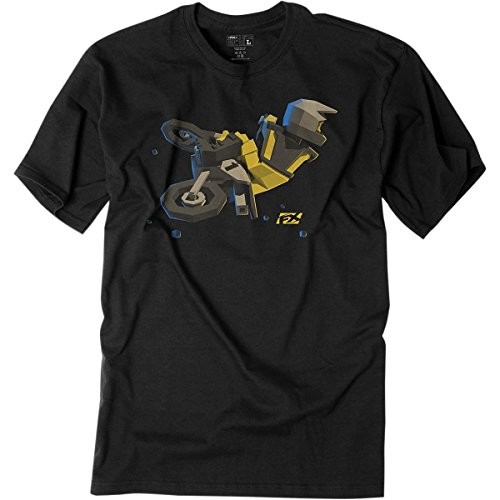 Factory Effex 19-83742 FX Moto Kids Yellow Youth T-Shirt Black (M)