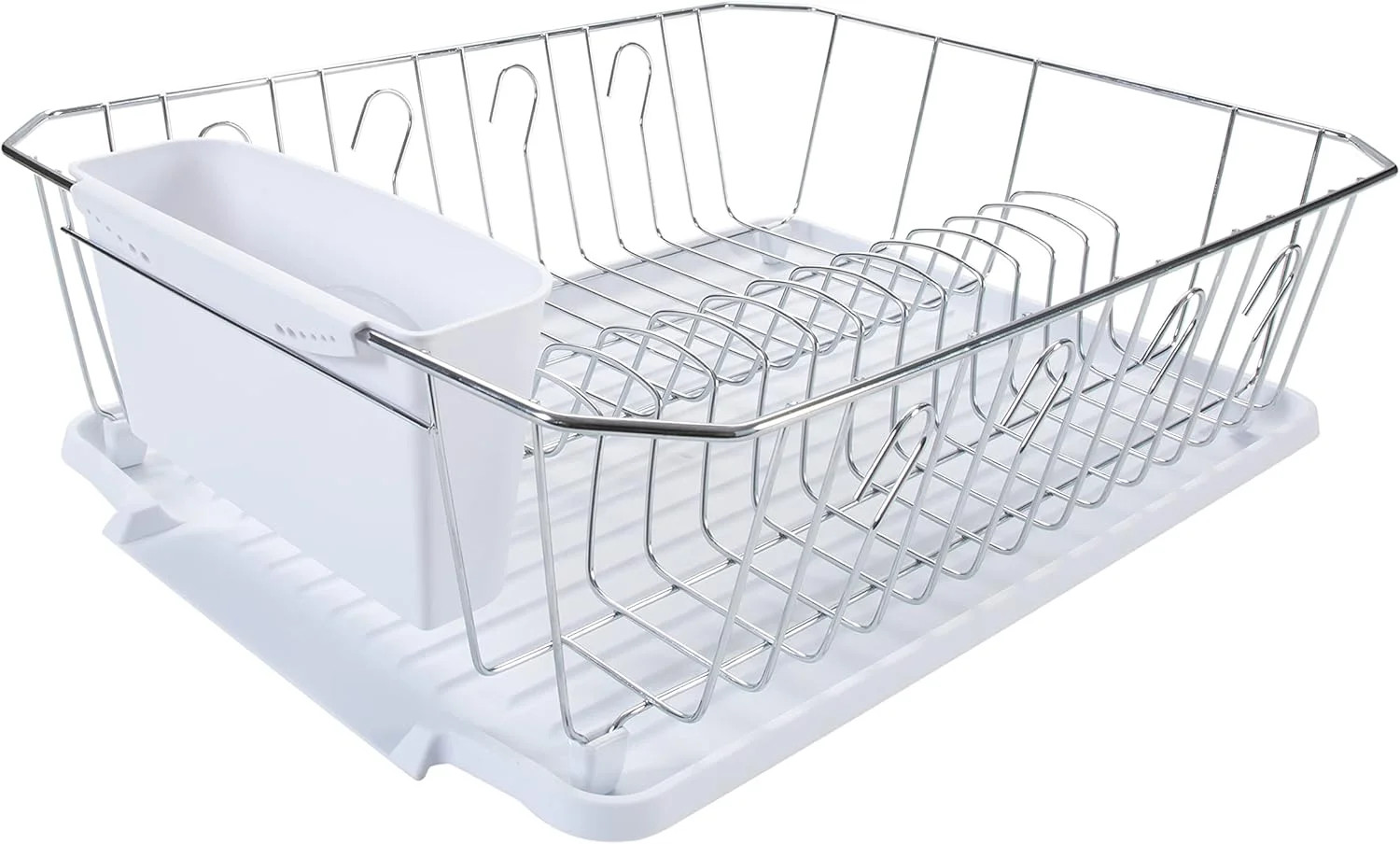 Kitchen Details 3 Piece Dish Rack | Drying Rack, Cutlery Basket & Drainboard Tra