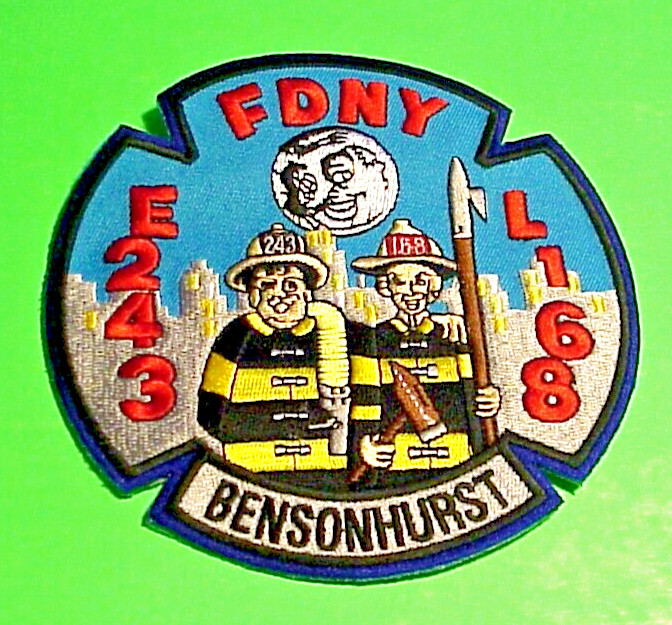 NEW YORK  FDNY  BENSONHURST  E 243 / L 168   NY  5"  FIRE DEPT  PATCH