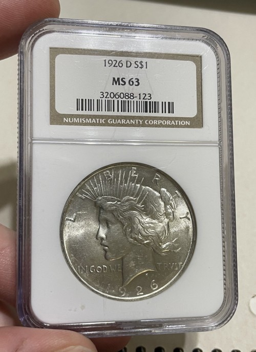 U.S. - 1926-D Large Silver Peace Dollar (NGC MS 63) - Better Date