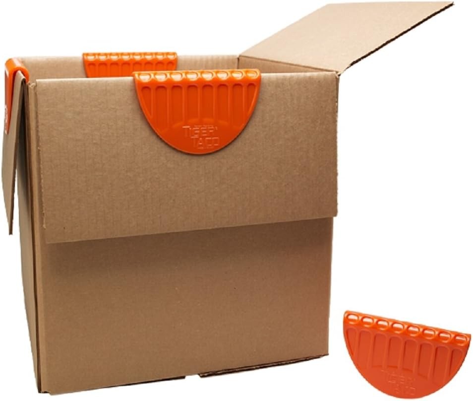 Tiger Taco Box Clips 5" Long x 0.75" Wide x 3" High (13 x 2 x 8 cm), Orange