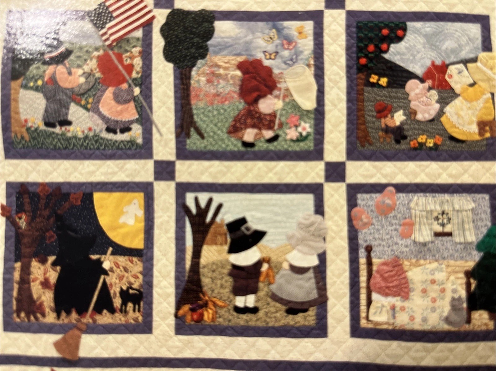 SUNBONNET SUE - ALL THROUGH THE YEAR 68pg booklet pattern insert Sue Linker 1994