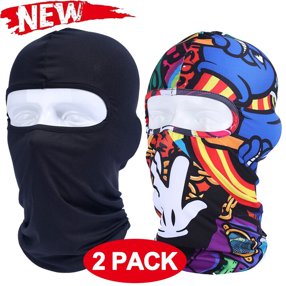 2Pack Balaclava Ski Masks for Men Women UV Protection Full Face Mask for Cycling