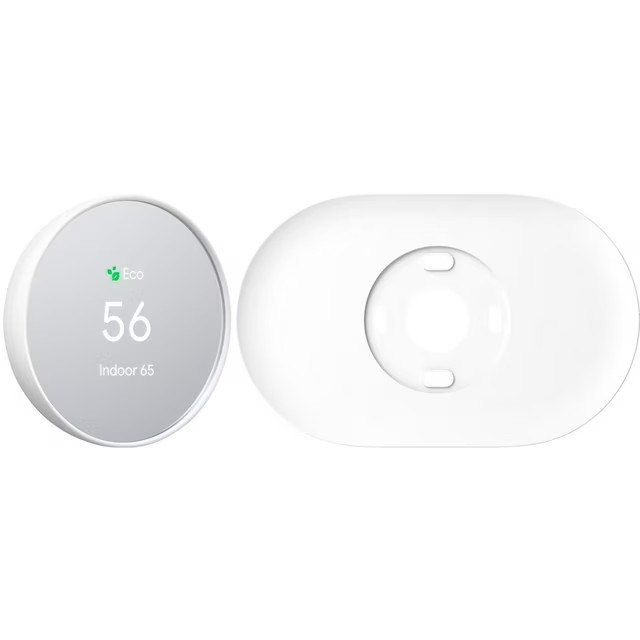 Google Nest Smart Thermostat with Bonus Trim Kit Snow OPEN BOX