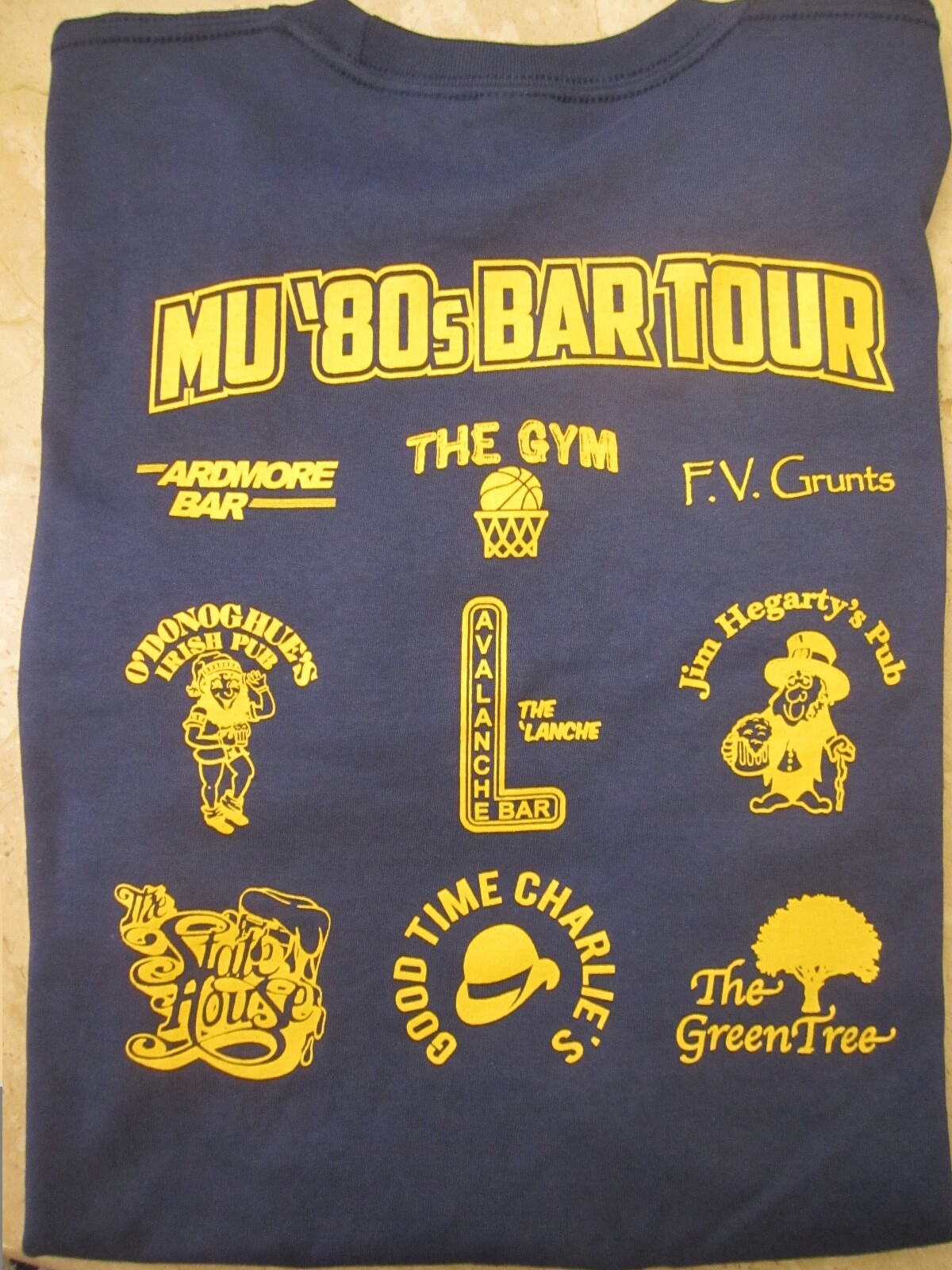 MARQUETTE WARRIORS classic bars t-shirt (Sizes Large and Extra Large)